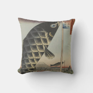 Coussin Drapeau du Festival japonais du poisson Koi Hirosh
