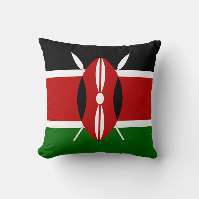 Coussin Drapeau du Kenya (Kenyan) (Recto)
