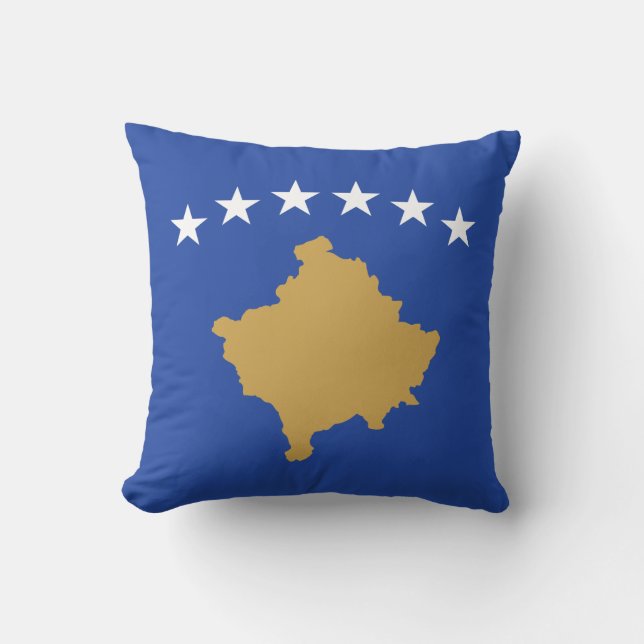 Coussin Drapeau du Kosovo (Recto)