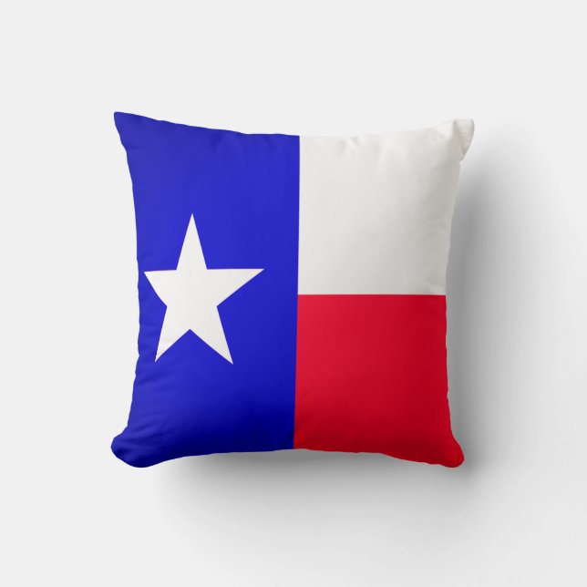Coussin Drapeau du Texas et Bluebonnets (Recto)