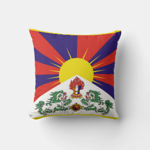 Coussin Drapeau du Tibet - Drapeau du lion des neiges