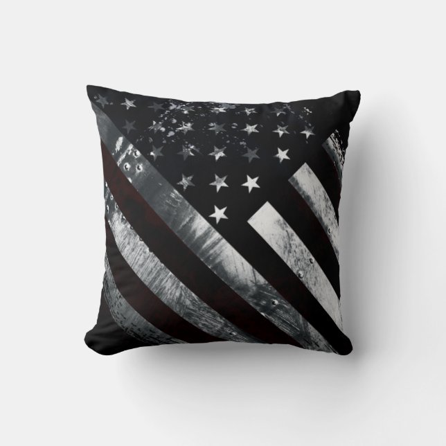 Coussin Drapeau industriel américain patriotique (Recto)