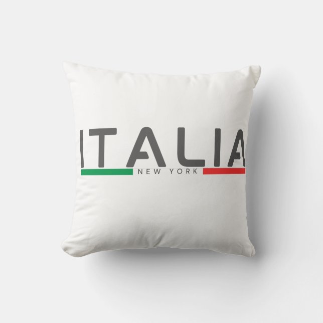 Coussin Drapeau italien minimaliste New York italien (Recto)