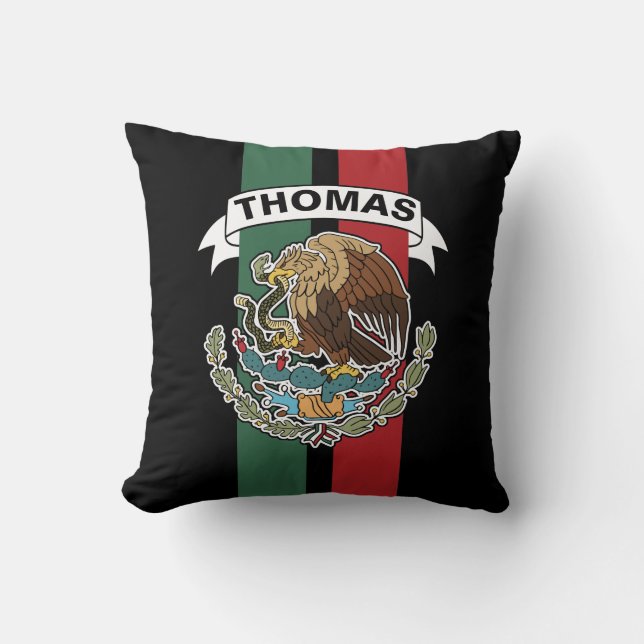 Coussin Drapeau Mexicain Grilles de course Personnalisées (Recto)
