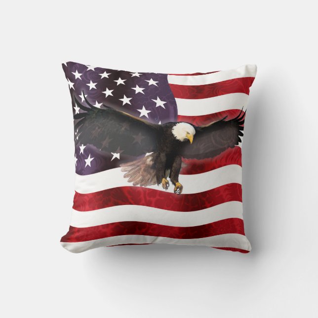 Coussin Drapeau patriotique américain (Recto)