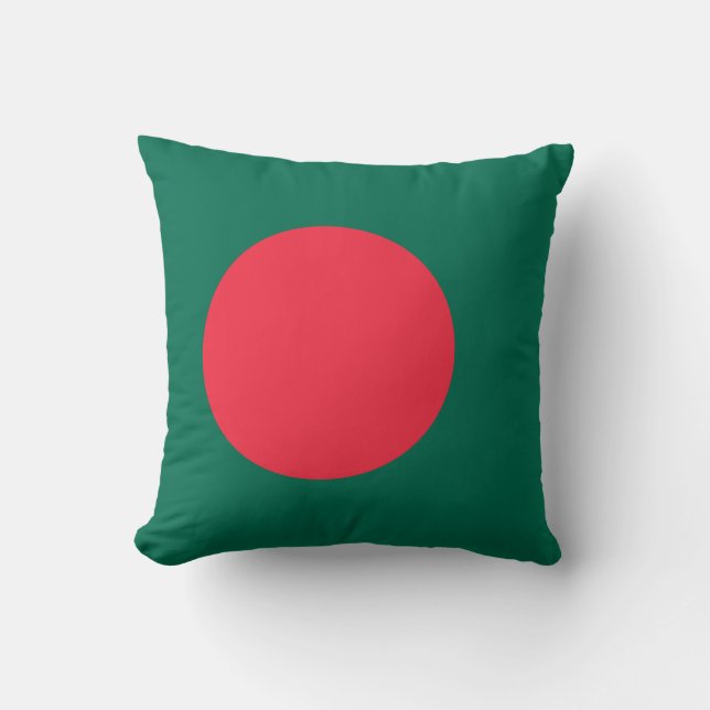 Coussin Drapeau patriotique du Bangladesh (Recto)