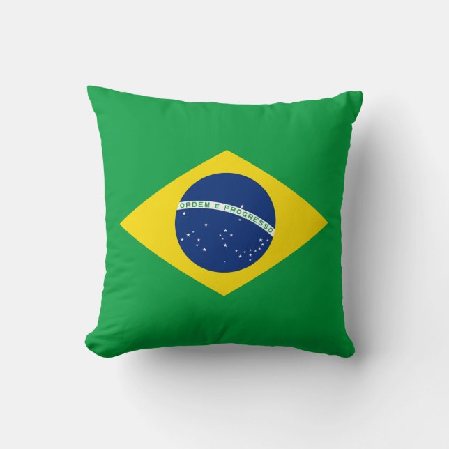 Coussin Drapeau patriotique du Brésil (Recto)