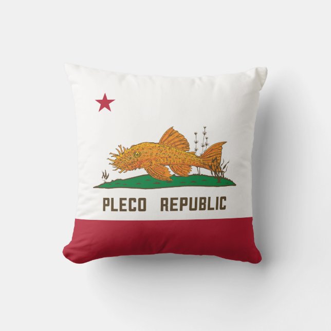 Coussin Drapeau Pleco Republic (Recto)