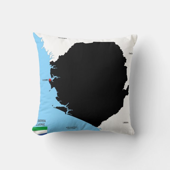 Coussin drapeau politique de carte de pays de la Sierra (Recto)