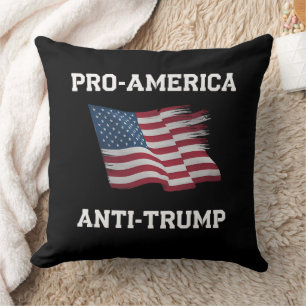 Coussin Drapeau Pro America Anti Trump Vintage USA