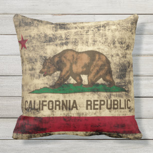 Coussin Drapeau sale vintage de la République de la