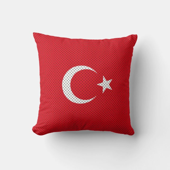 Coussin Drapeau stylisé de Turquie (Recto)