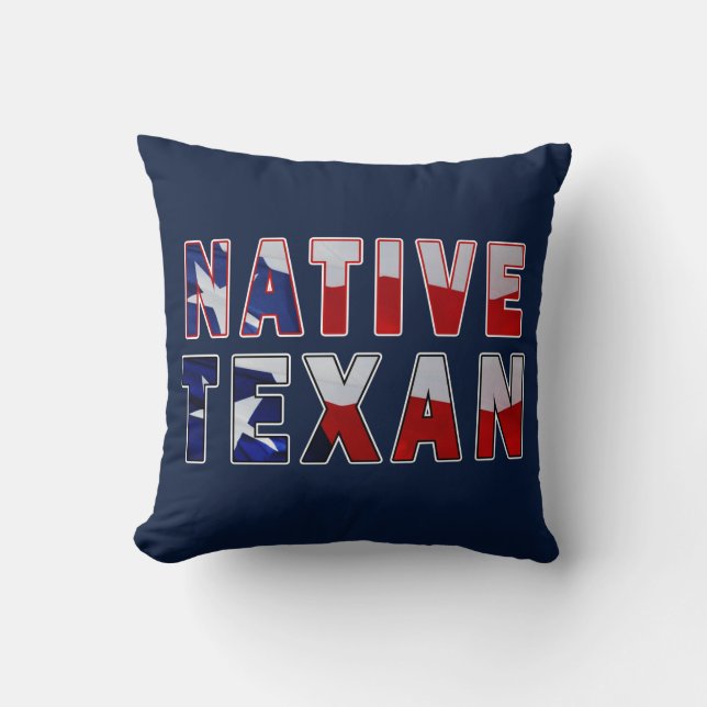 Coussin Drapeau texan natif (Recto)