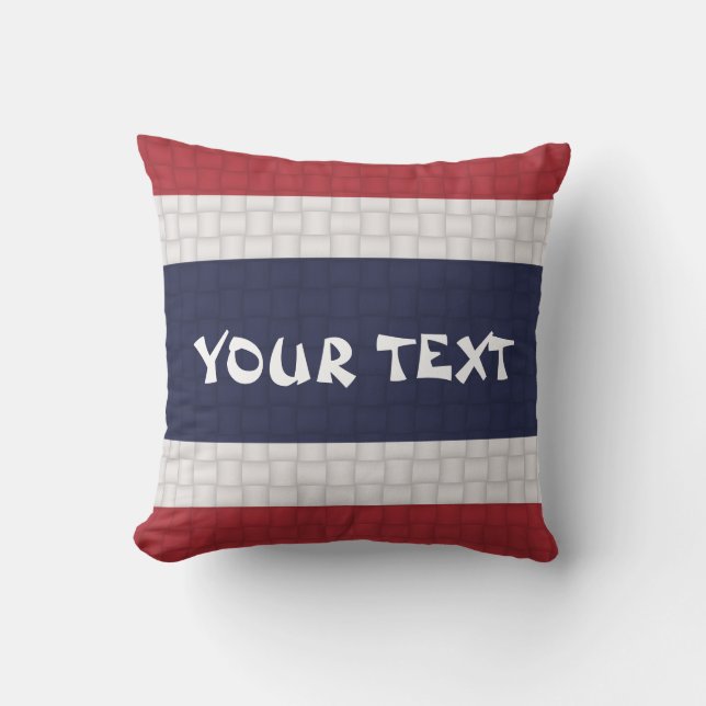 Coussin Drapeau thaïlandais de la Thaïlande : AJOUTEZ LE (Recto)