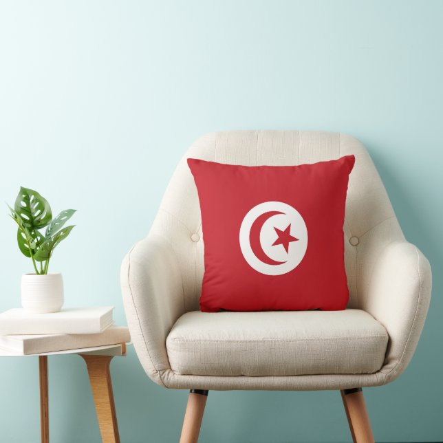 Coussin Drapeau tunisien (Chaise)