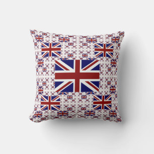Coussin Drapeau Union Jack britannique en calques