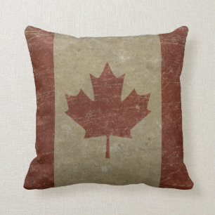 Coussin Drapeau vintage du Canada