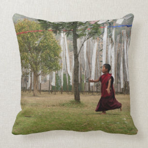 Coussin Drapeaux de jeunes moines et de prières