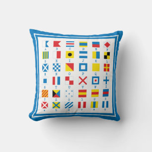 Coussin Drapeaux nautiques Signaux maritimes Lancer l'orei
