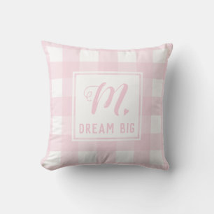 Coussin Dream Big Baby Pink Monogramme Extra Large En vich