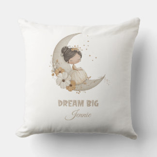 Coussin Dream Big Fairy Moon Child - Nom personnalisé