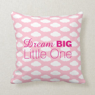 Coussin Dream Big Little One Nuages Rose