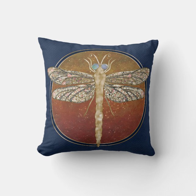 Coussin Dreamy Dragonfly “Messenger of Gilded Night” (Recto)