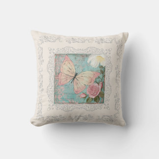 Coussin Dreamy Vintage Vibes Cottage Papillon
