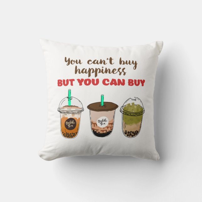 Coussin Drôle Bubble Tea Boba Lover ne peut pas acheter le (Recto)