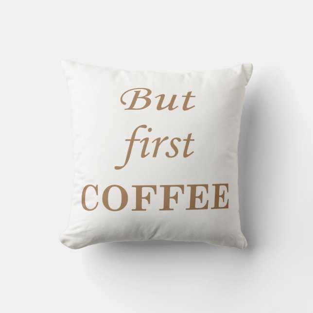 Coussin Drôle buveur de café citations (Recto)