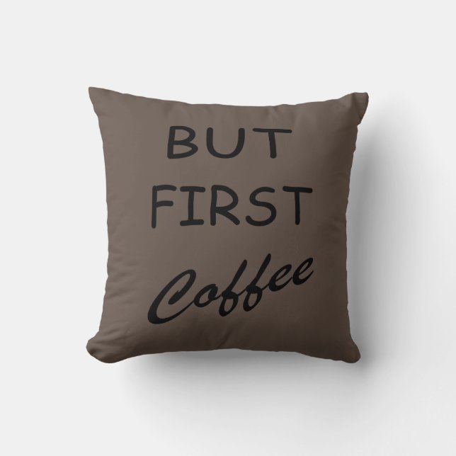 Coussin Drôle buveur de café citations (Recto)