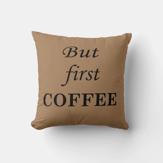 Coussin Drôle buveur de café citations (Recto)