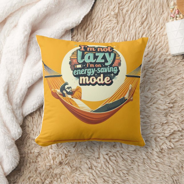Coussin Drôle cadeau pour Lazy People Design (Couverture)