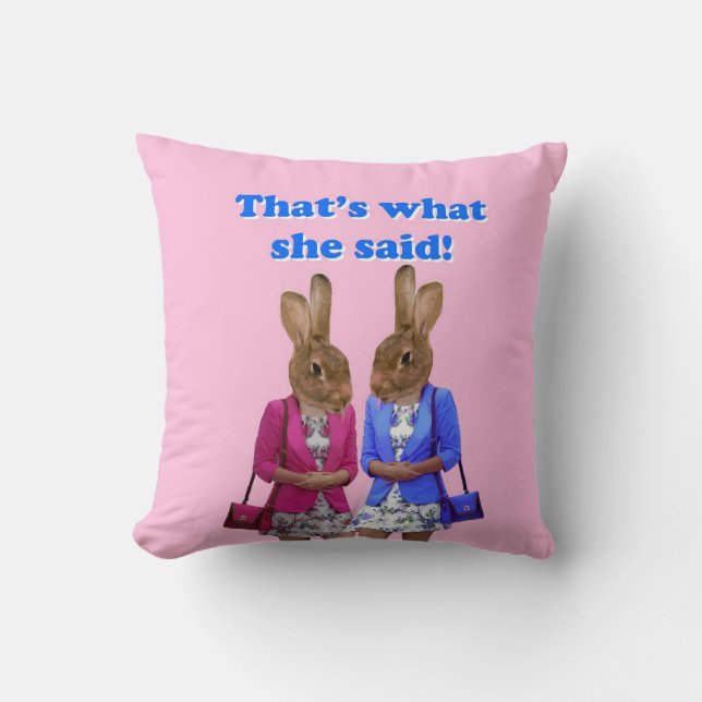 Coussin Drôle, c'est ce qu'elle a dit le texte (Recto)