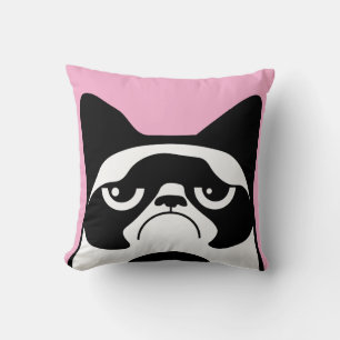 Coussin Drôle chat en colère