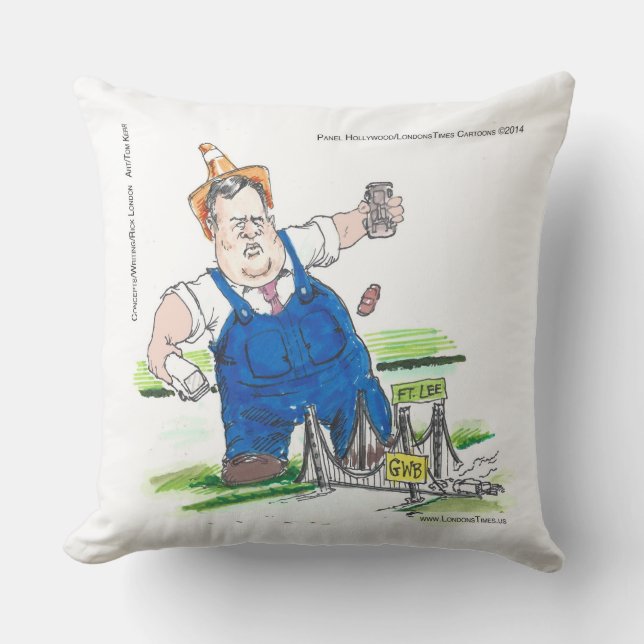 Coussin Drôle Chris Christie Sur L'Oreiller À Thon De Coto (Recto)