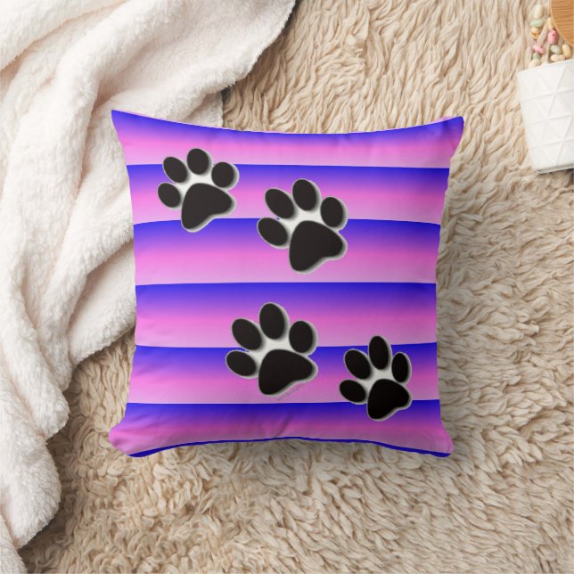 Coussin "Drôle Conception de chat" Lancer l'oreiller (Couverture)