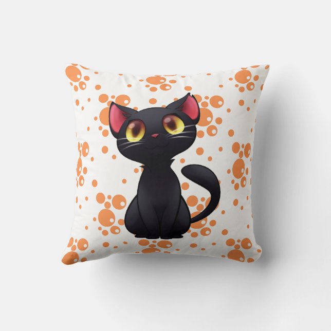 Coussin "Drôle Conception de chat" Lancer l'oreiller (Verso)