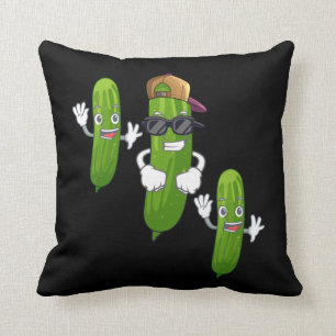 Coussin Drôle Concombre Picket Danser Nourriture
