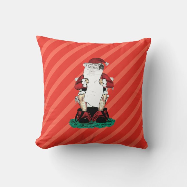 Coussin drôle de Père Noël (Recto)