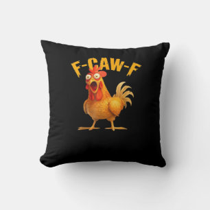 Coussin Drôle de poulet F-Caw-F F-Caw-F Chicken Classique