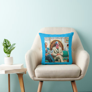 Coussin Drôle de Rick Londres Cou-Turquie Designer 