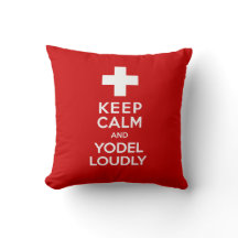 Coussin drôle de Suisse - gardez le calme et