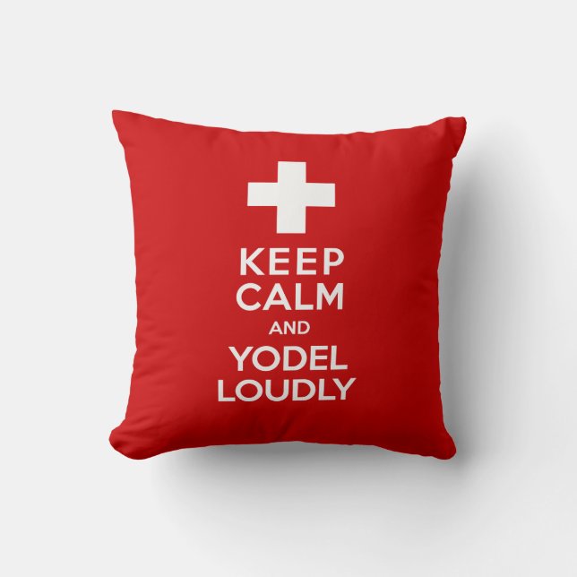 Coussin drôle de Suisse - gardez le calme et (Recto)