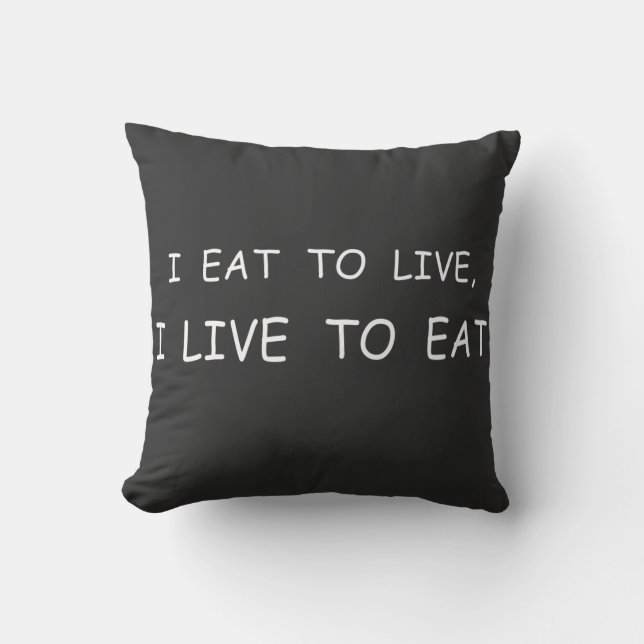 Coussin Drôle des paroles alimentaires (Recto)