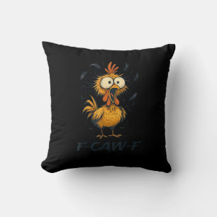 Coussin Drôle F-Caw-F Poulet Oiseau F-Caw-F Graphique Mini