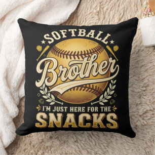 Coussin Drôle Frère de Softball Snacks Sports