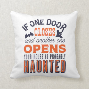 Coussin Drôle Haunated House Citation Inspirationnelle Ha