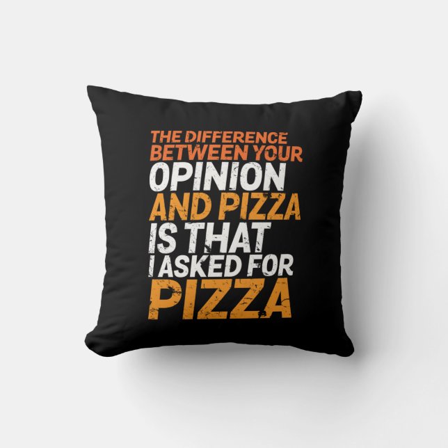Coussin Drôle Humour de sarcasme que j'ai demandé pour Piz (Recto)