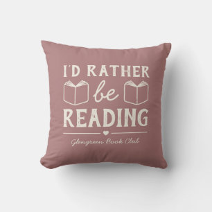 Coussin Drôle Je Préfère Lire Nom du Club de Lecture